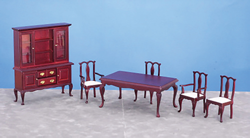 Dining Room Set, 6 pc., Mahogany